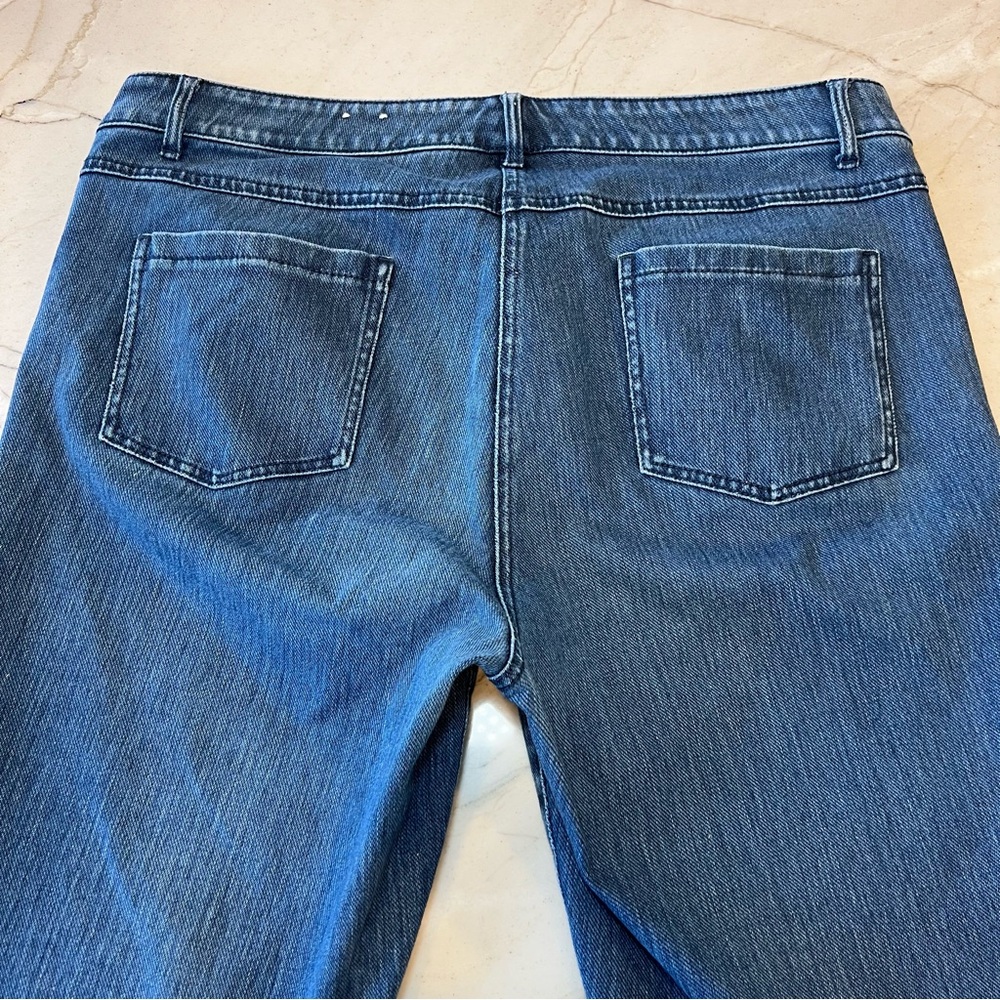 J. MCLAUGHLIN Dark Wash Straight Leg Jeans 14 Classic Stretch Mid Rise Denim - Picture 12 of 15